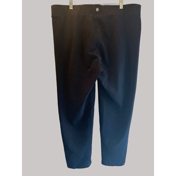 T By Talbots Women's Straight Leg Pants Cotton / Spandex Blend Black Size 2X - Picture 3 of 9